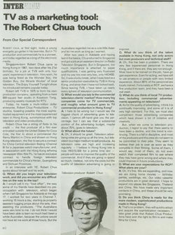 19801130 Hong Kong Young Executive -TV as a marketing tool --The Robert Chua touch