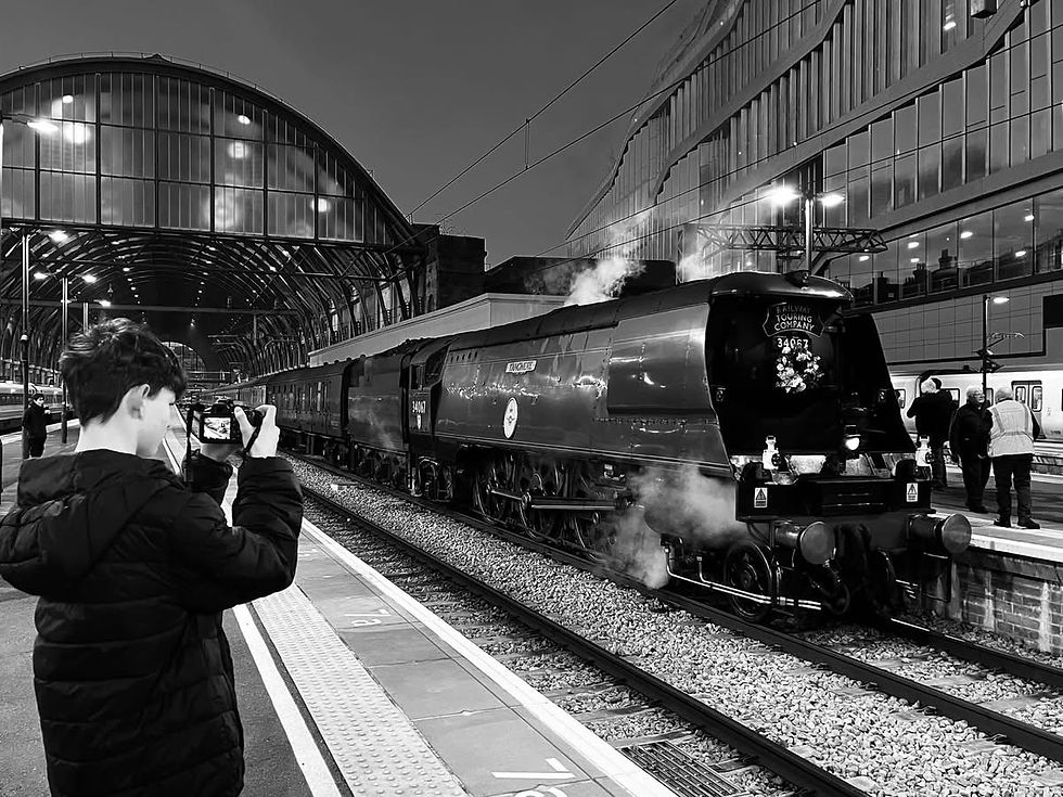 Tangmere (1947) leaving King's Cross on St Valentine's Day 2026 .
