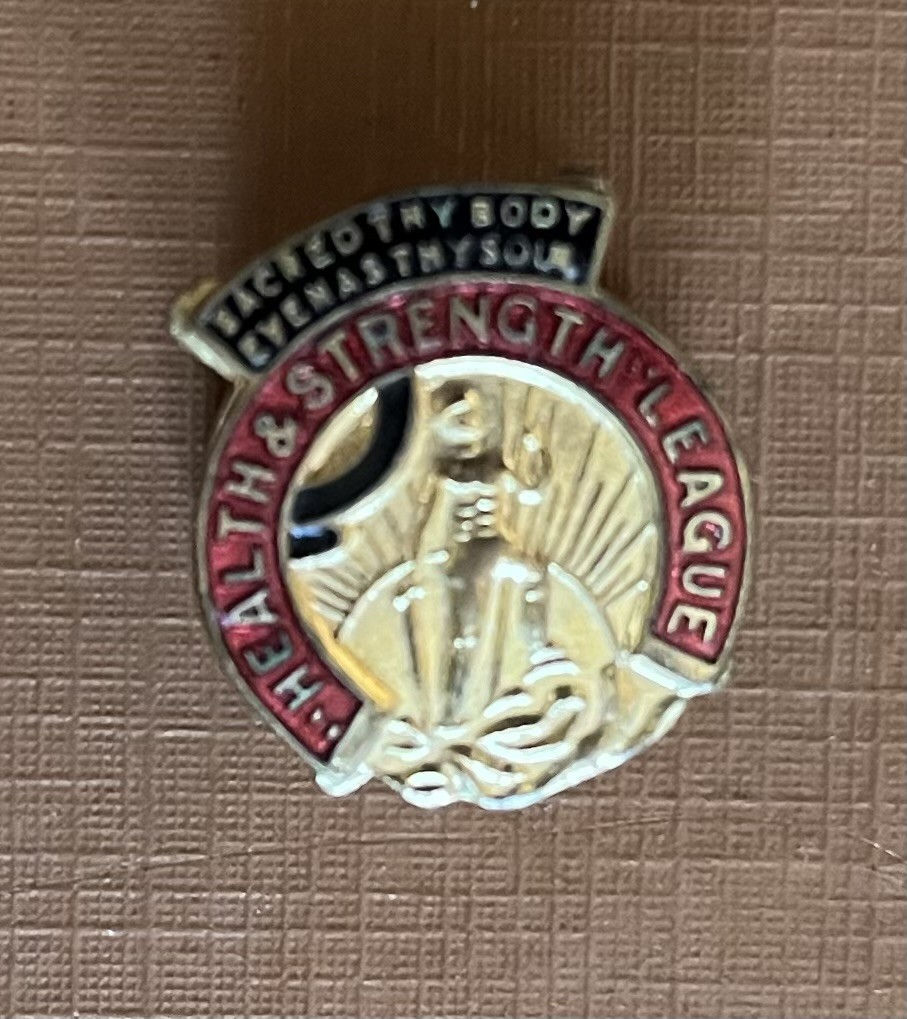Health and Strength League lapel badge.
