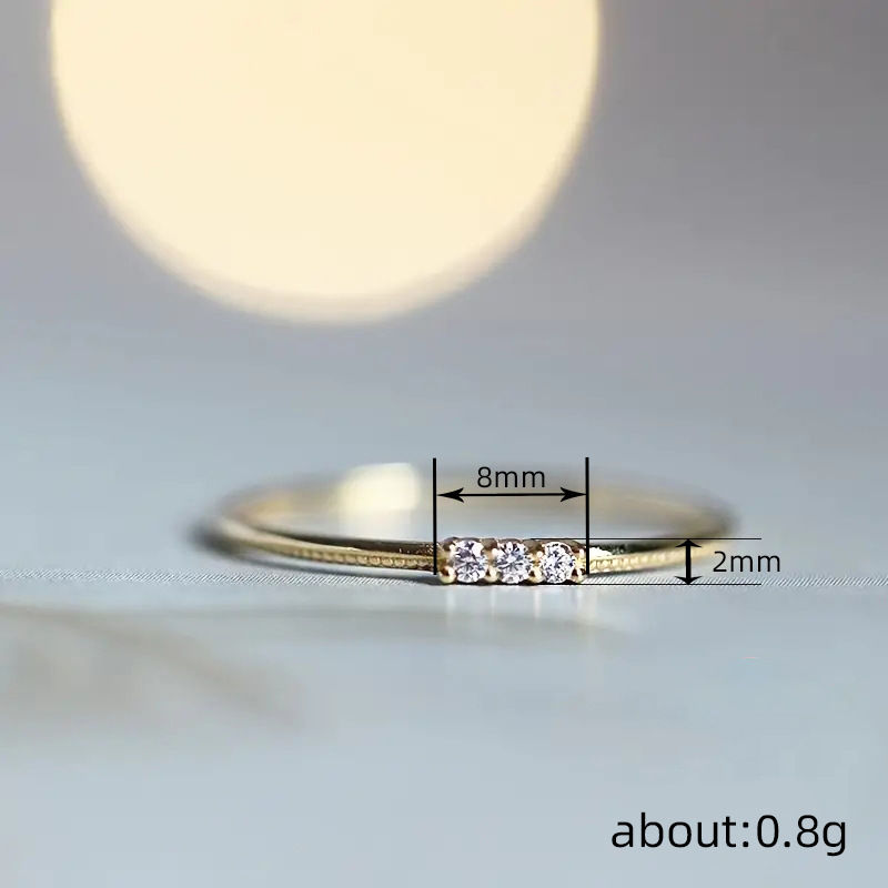 Miniatura: Anel Solitário - Estrela Cadente — Plaquê de Ouro 18k