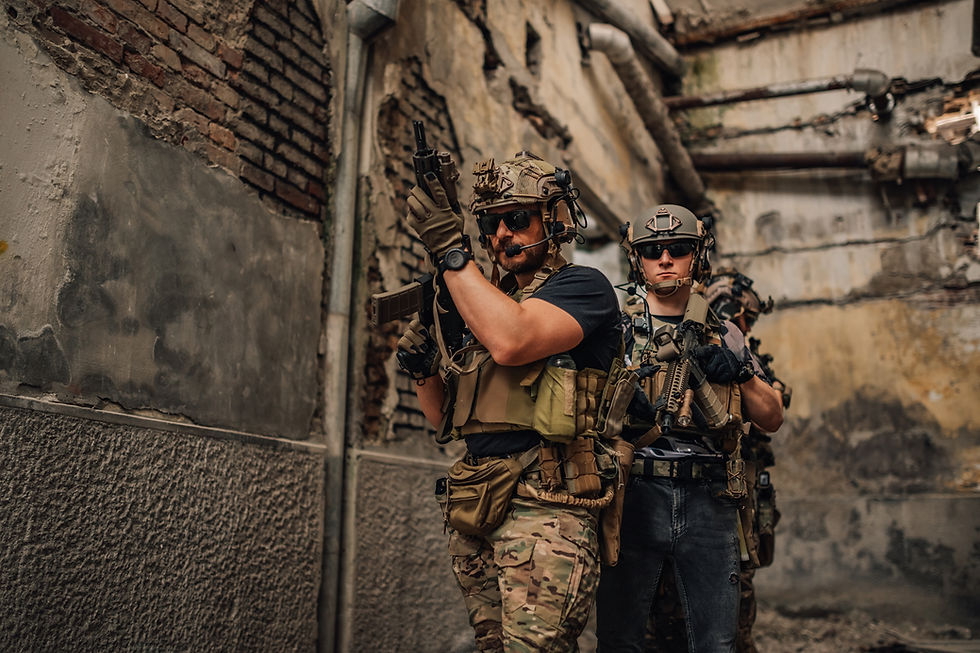 firearms training session with instructor
