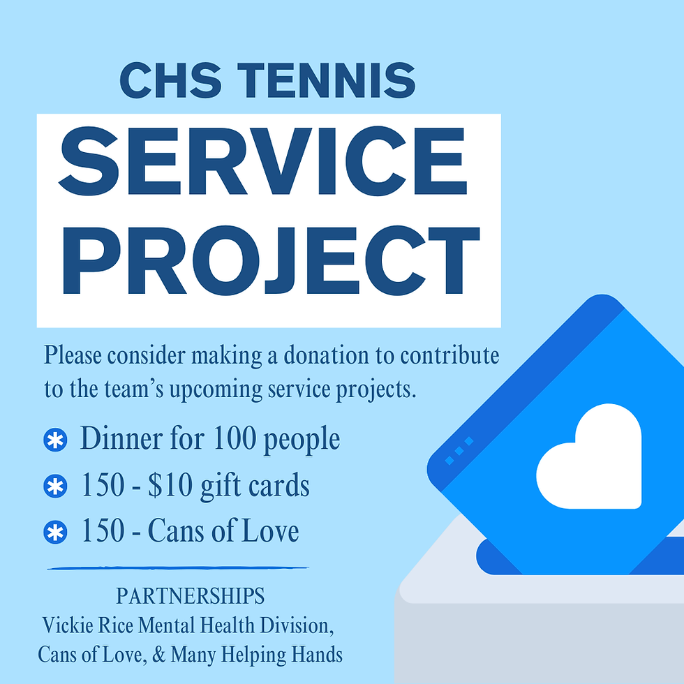 25-26 CHS Tennis Service Project Donation