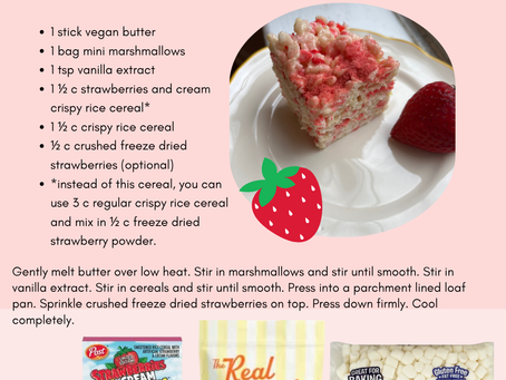 Strawberries and Cream Rice Krispie treats!
