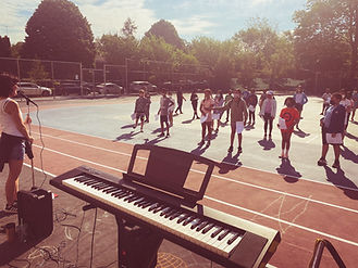 Outside at PS 144