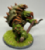 Thumbnail: 3d printed and Painted Elder Turtle Folk Miniature. Large Miniature. Right side view