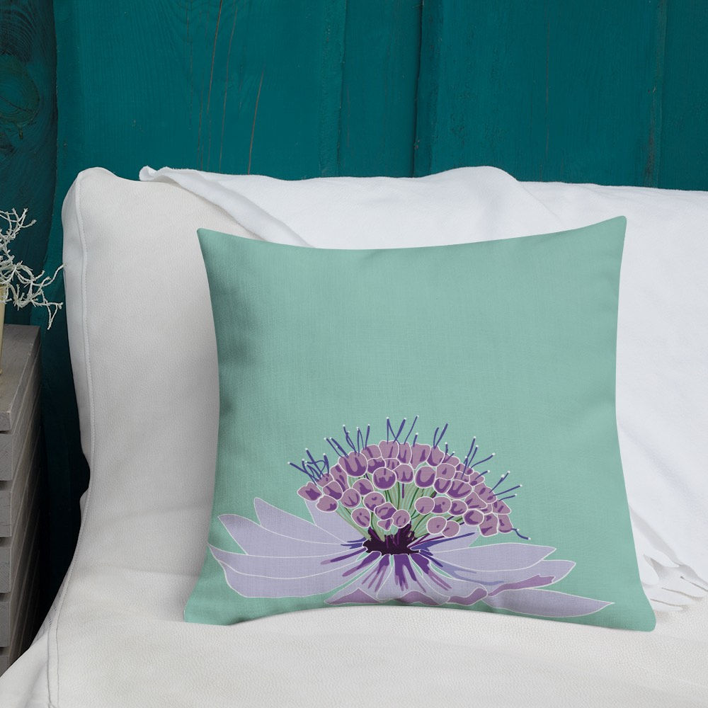 Dreamy accent, Astrantia Flower #2 Premium Pillow