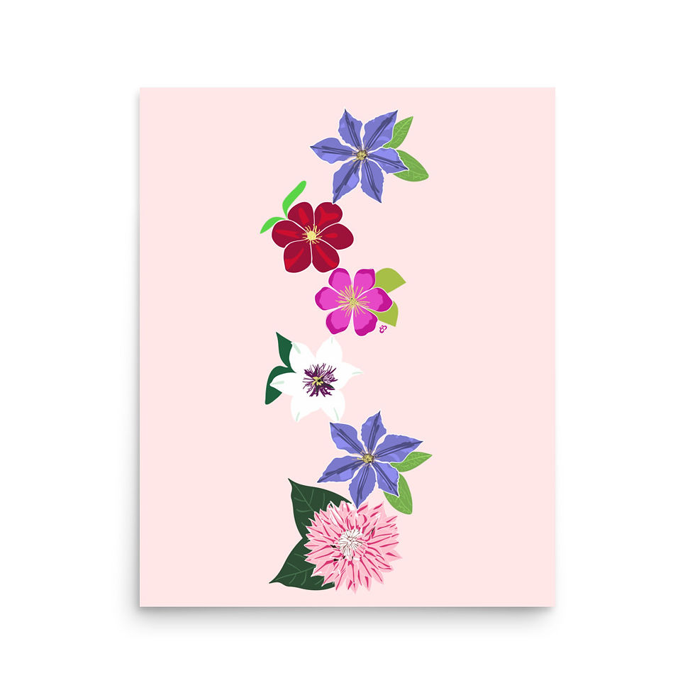 Clematis Stack Art Print