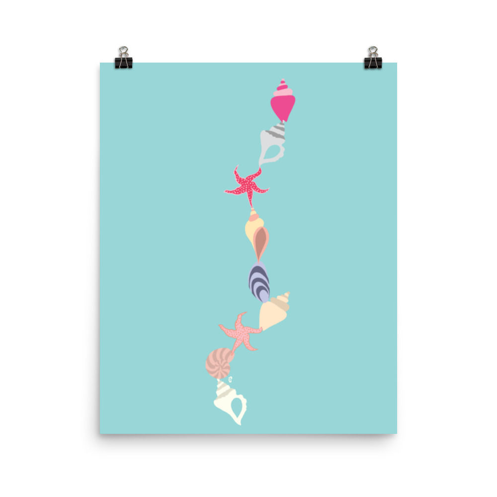 Seashell Stack Art Print
