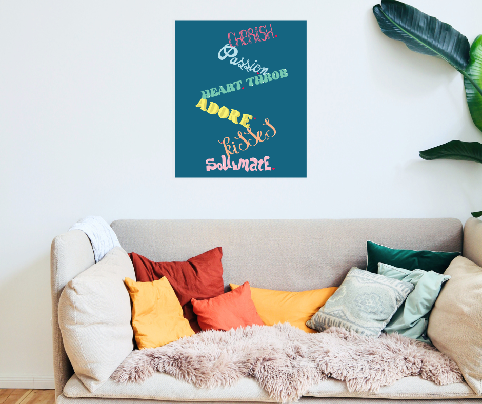 Thumbnail: Words of Love Stack Art Print