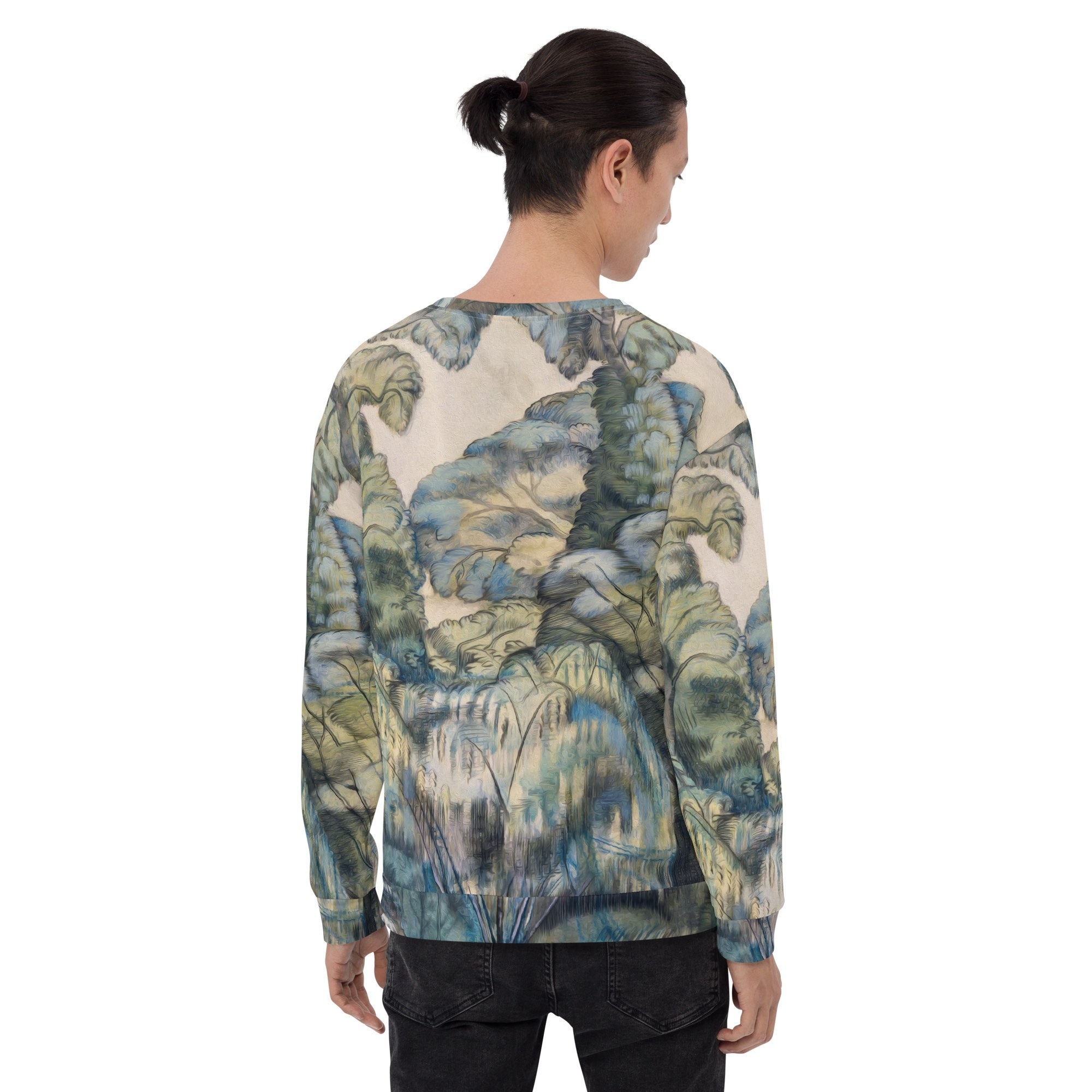 The Forest Unisex Recycled Sweatshirt with outdoor scene
