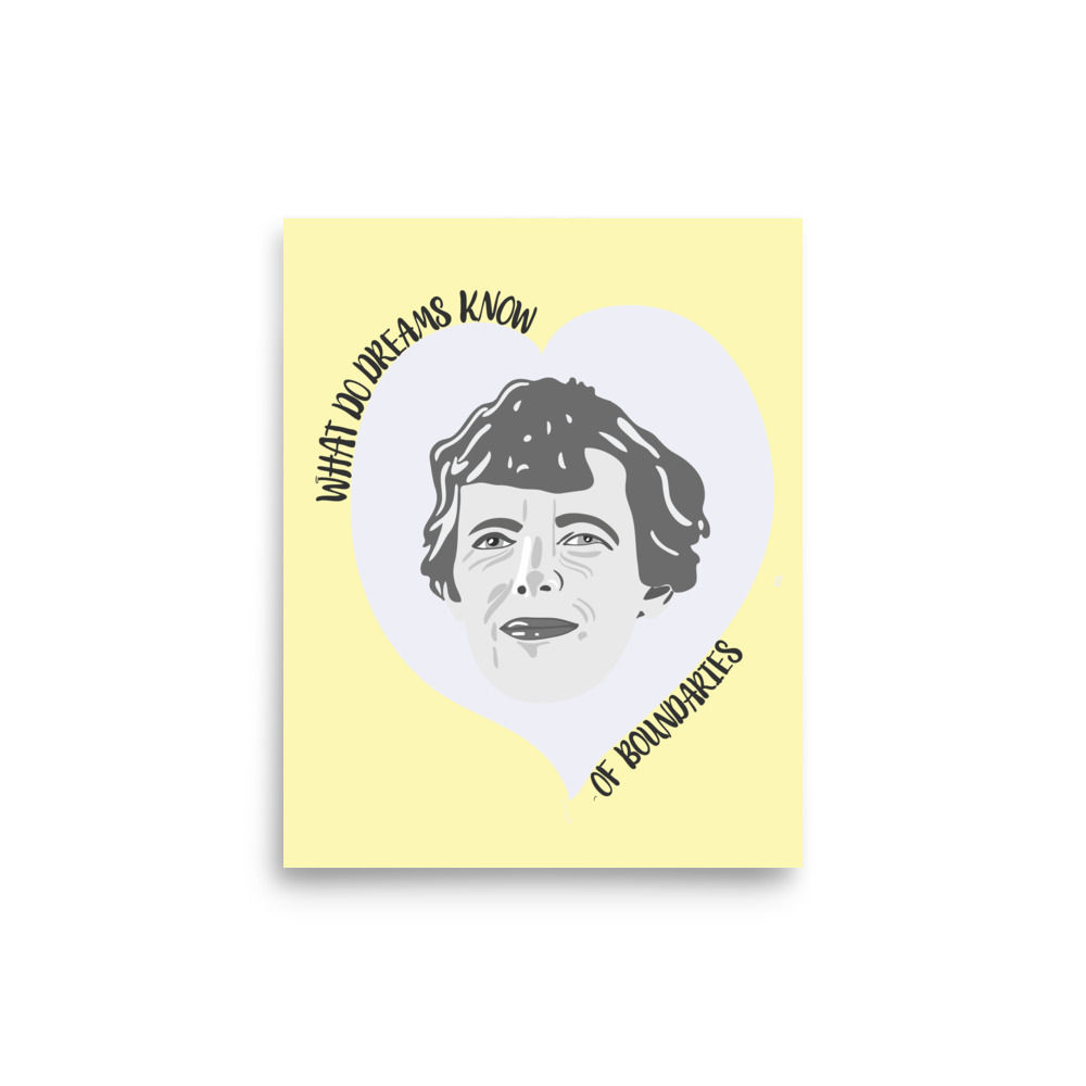 Don't Let Me Down - Amelia Earheart Art Print