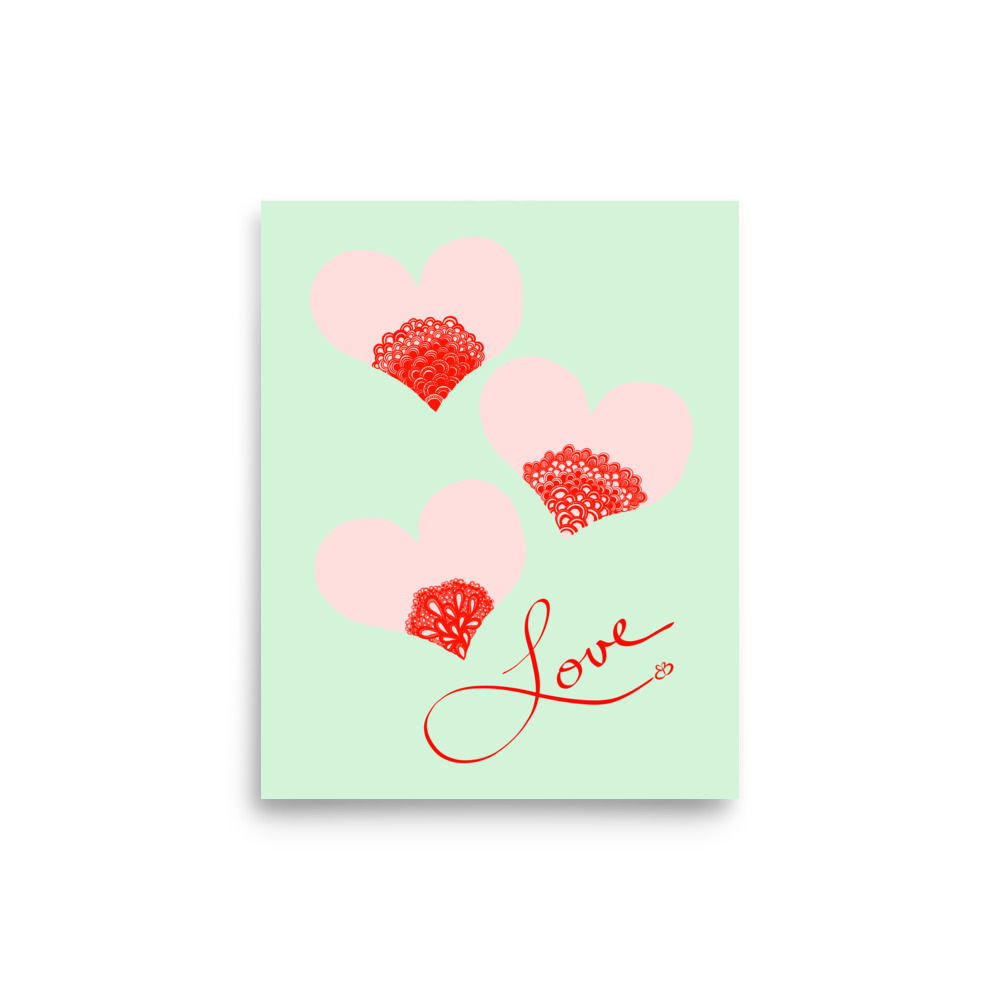 Love Hearts Art Print small