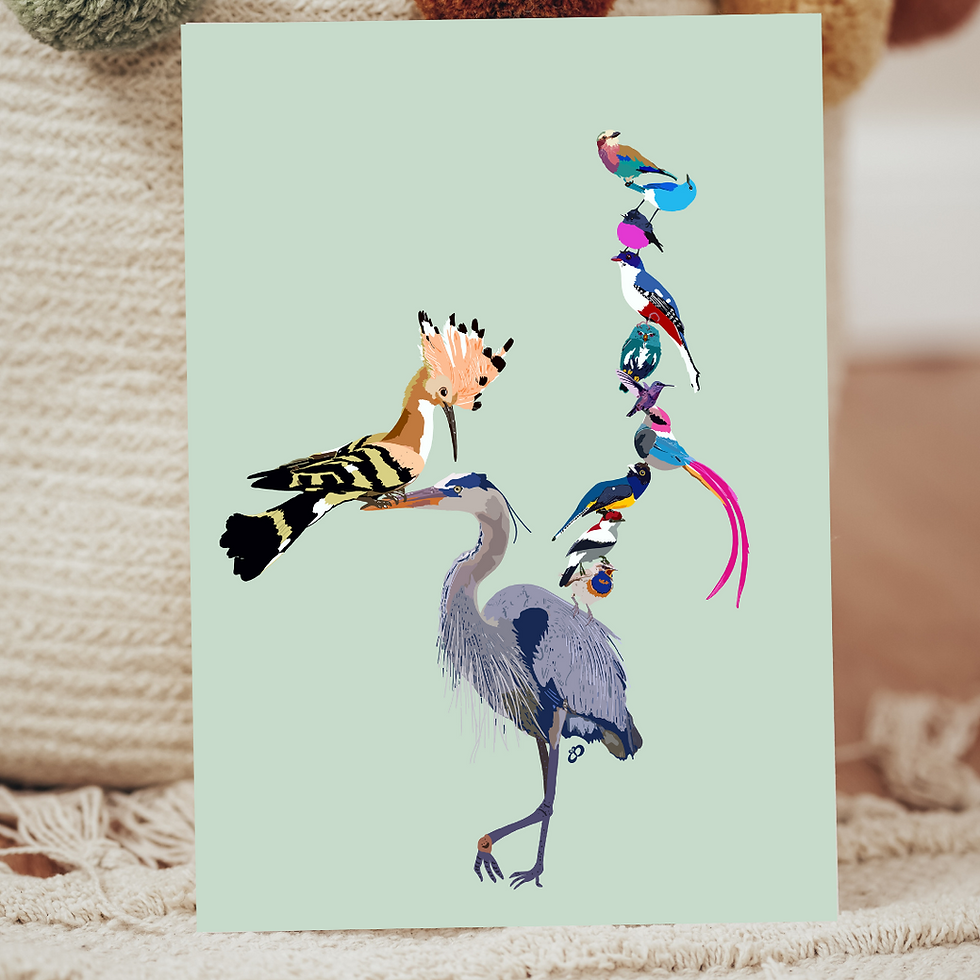 Thumbnail: Bird Stack Postcards - Set of 5