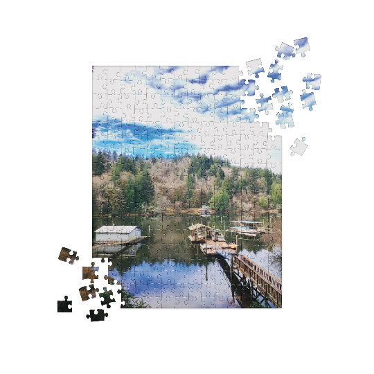 Blue Skies and Puffy Clouds Jigsaw Puzzle small with pieces