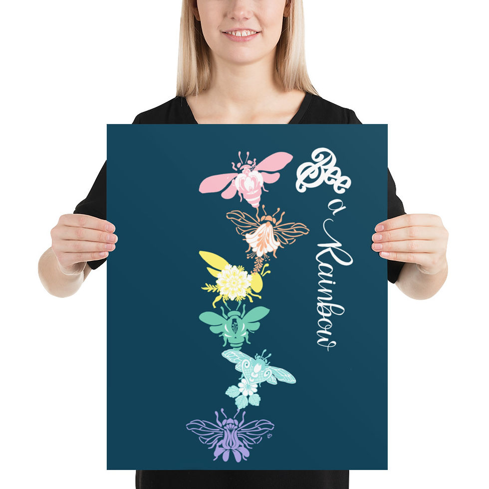 Thumbnail: Bee a Rainbow Art Print