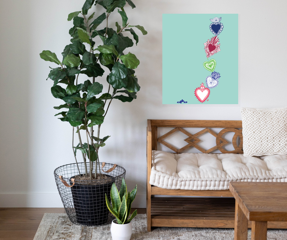 Thumbnail: Milagros Heart Stack Art Print