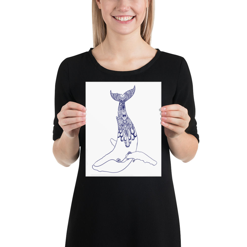 Whale Hello There Art Print