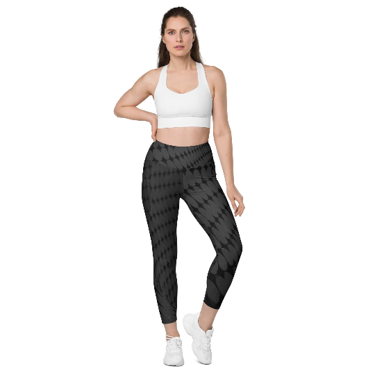 You Spin Me Round Leggings with Pockets front