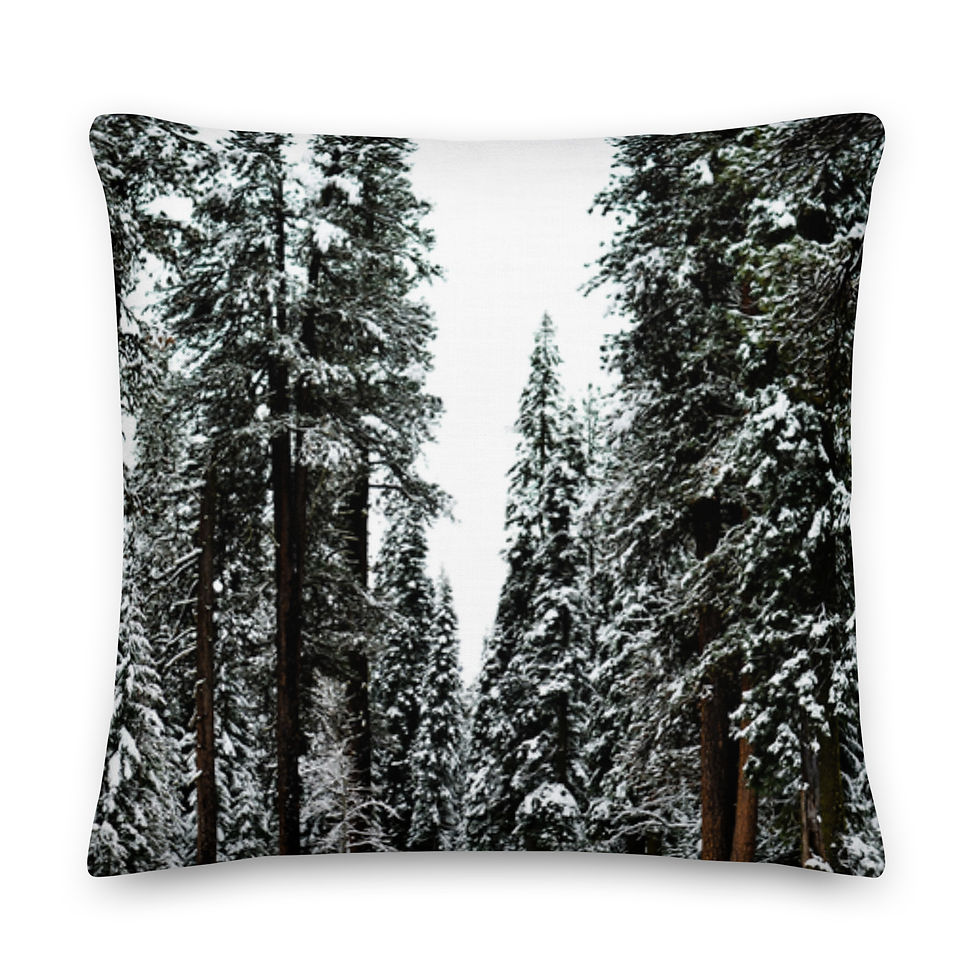 Snowy Forest Throw Pillow