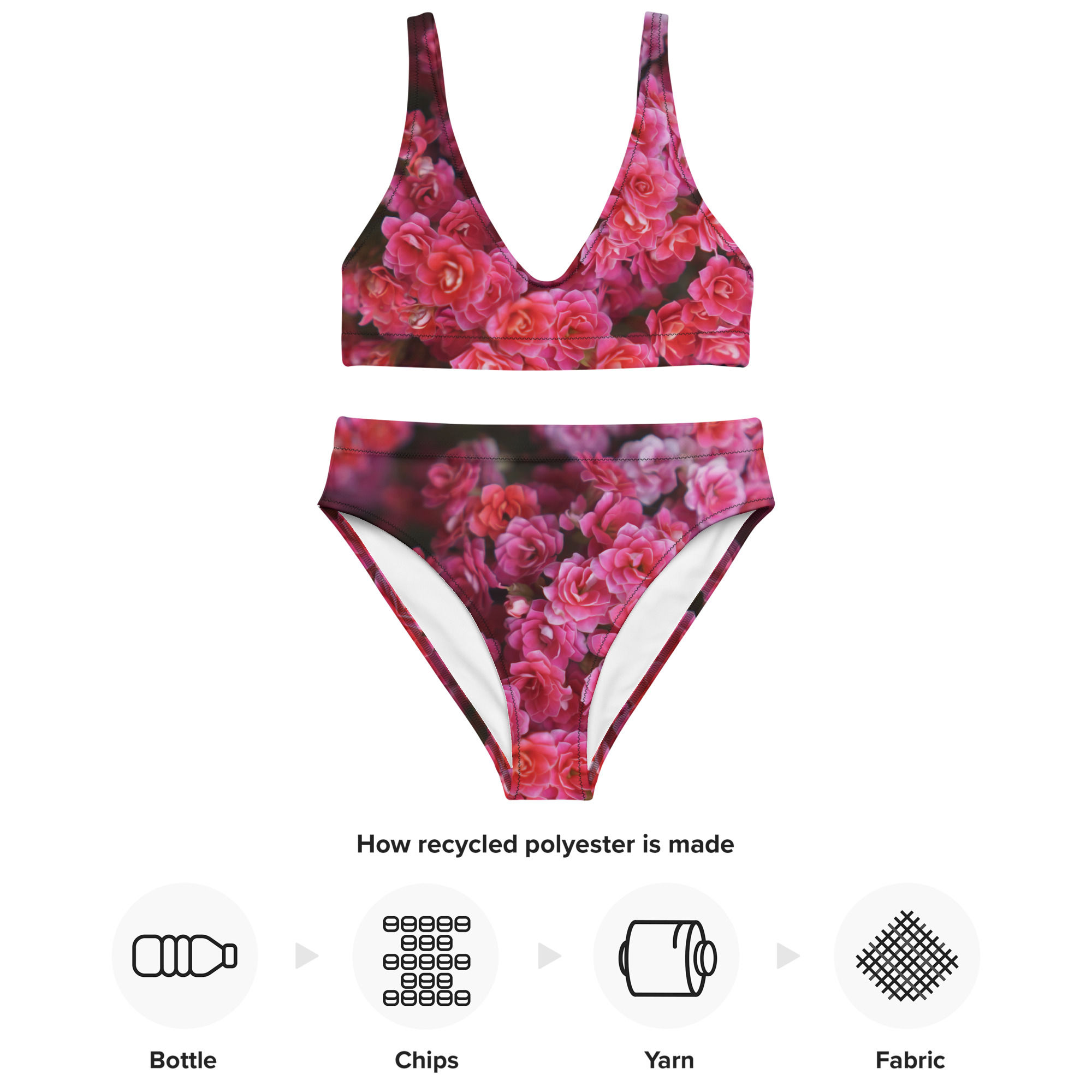 Life is a Flower Recycled High-Waisted Bikini