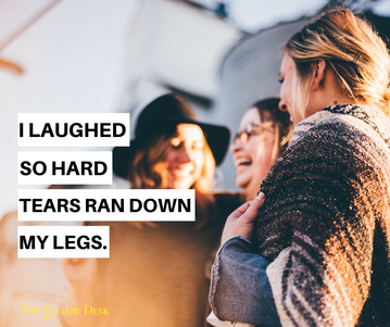 Joke about peeing from laughing  - Yellow Funnies