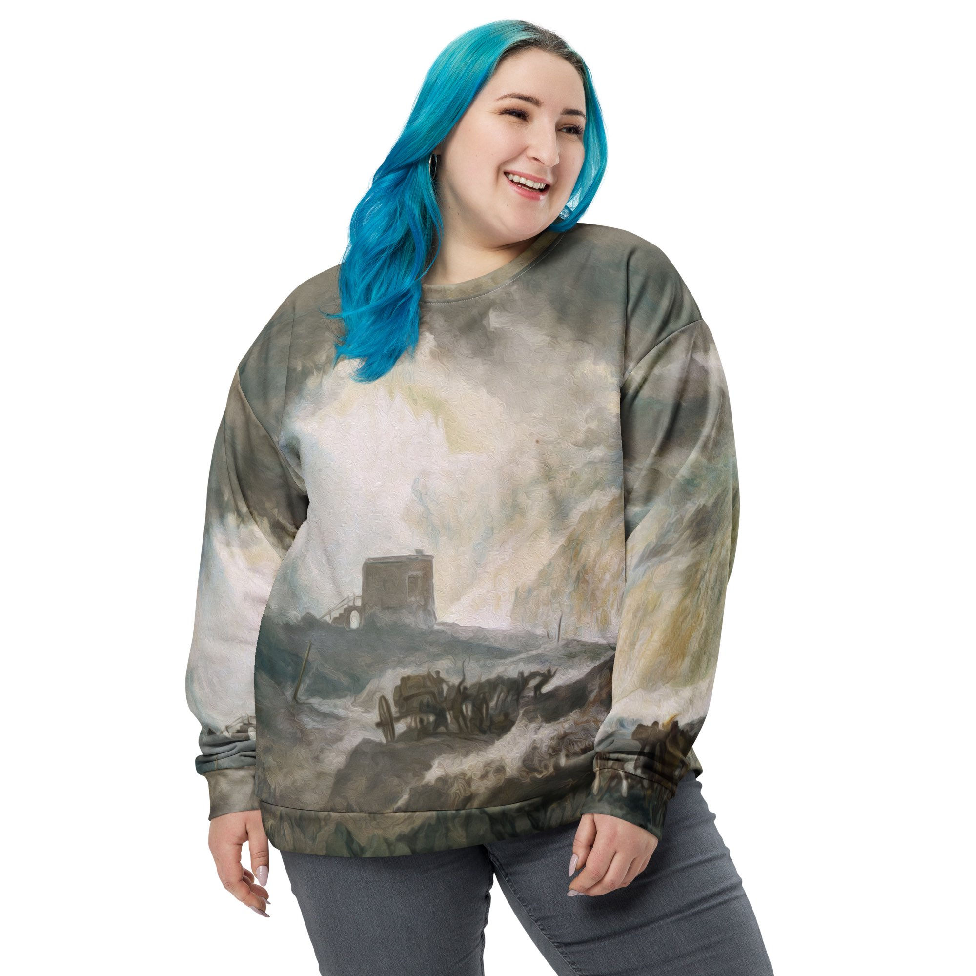 Circle the Wagons Unisex Recycled Sweatshirt artistic apparel