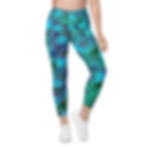 Peacock Leggings with Pockets front