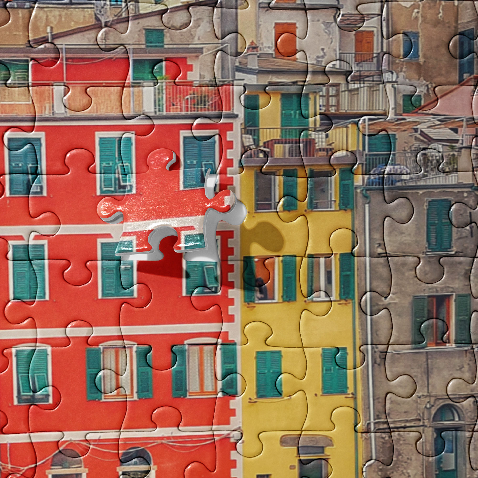 Cinque Terre Italy Jigsaw Puzzle large close up
