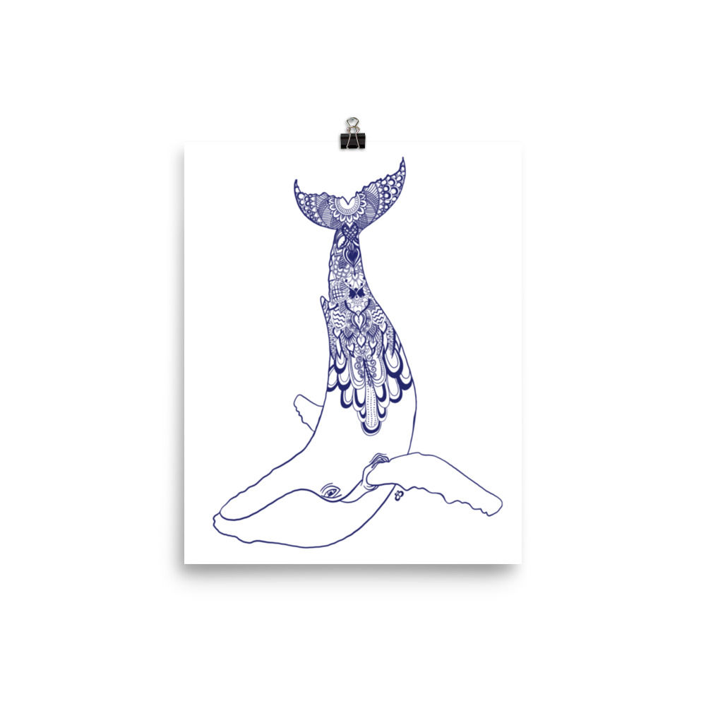 Whale Hello There Art Print