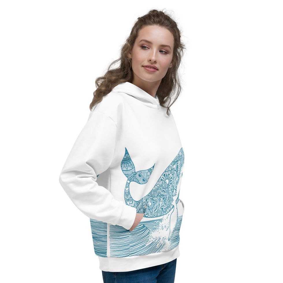 Thumbnail: She's a Whale of a Tale Unisex Hoodie
