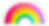 A brightly colored rainbow with pink, orange, yellow, green, and blue bands on a white background, creating a cheerful and vibrant mood. A rainbow of AI apps for artists who want to grow their businesses by The Yellow Studio.