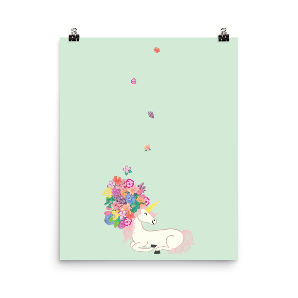 Thumbnail: Unicorn Flower Stack Art Print