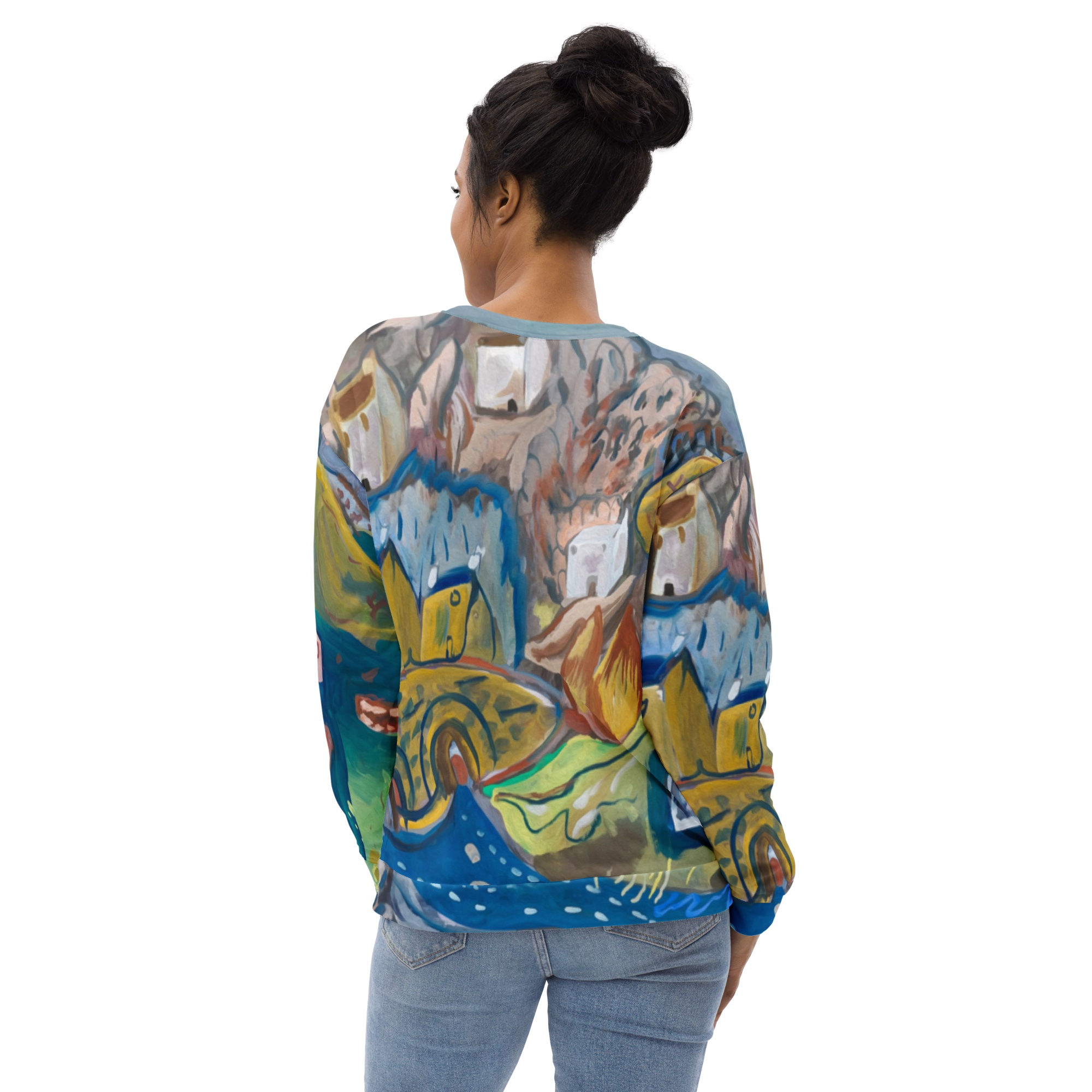 Happy Cows Unisex Recycled Sweatshirt Artsy Clothing