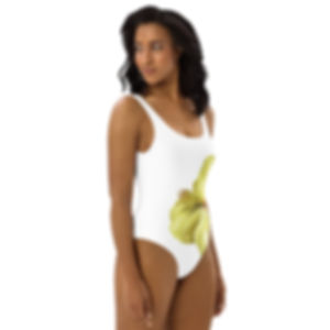Yellowlicious Hibiscus Flower One-Piece Swimsuit