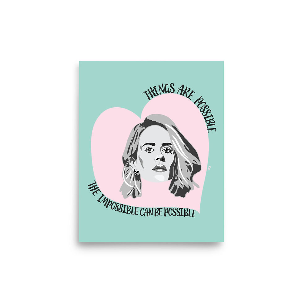 Thumbnail: Don't Let Me Down - Sarah Paulson Art Print