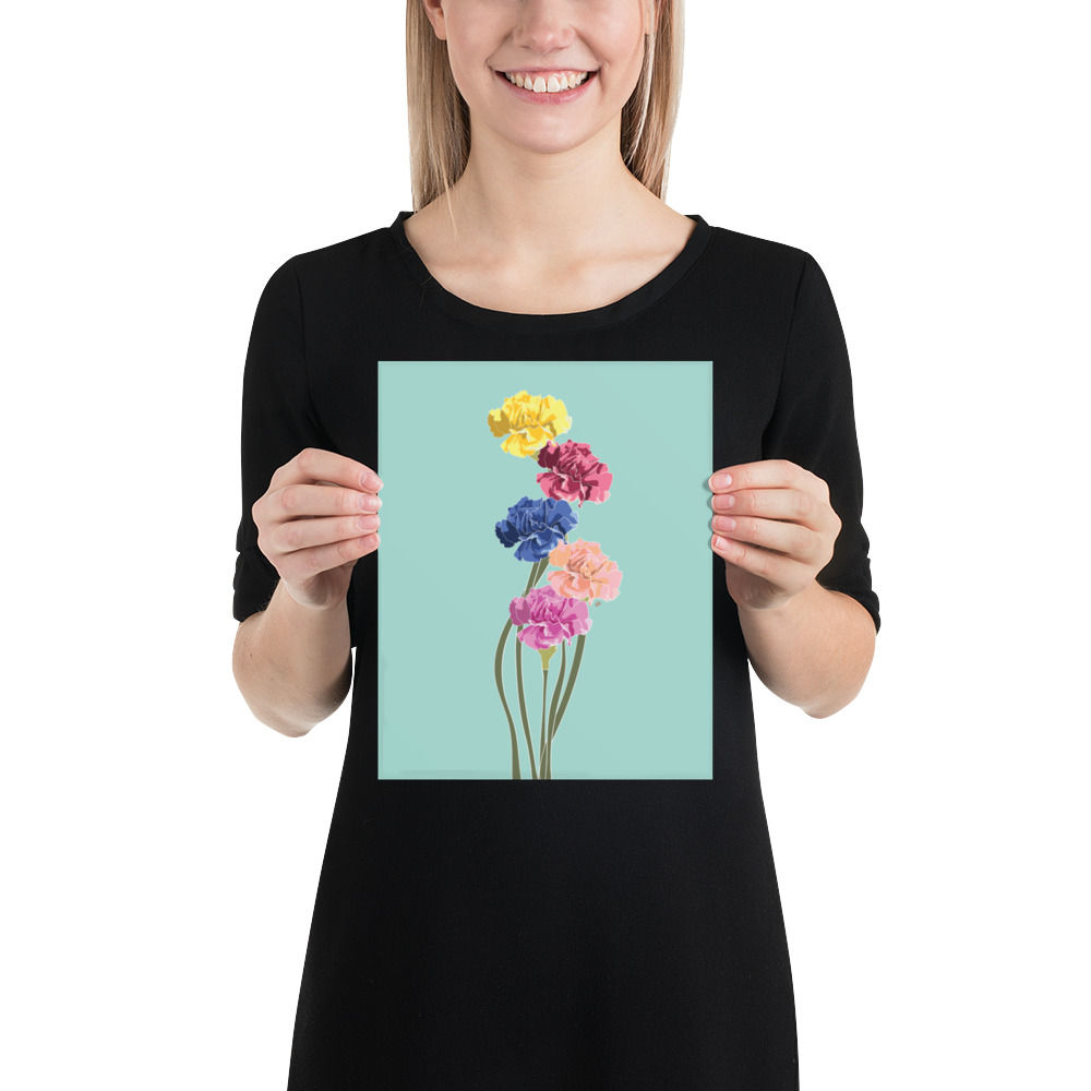 Carnation Flower Stack Art Print