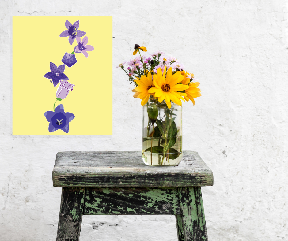 Bellflowers Stack Art Print