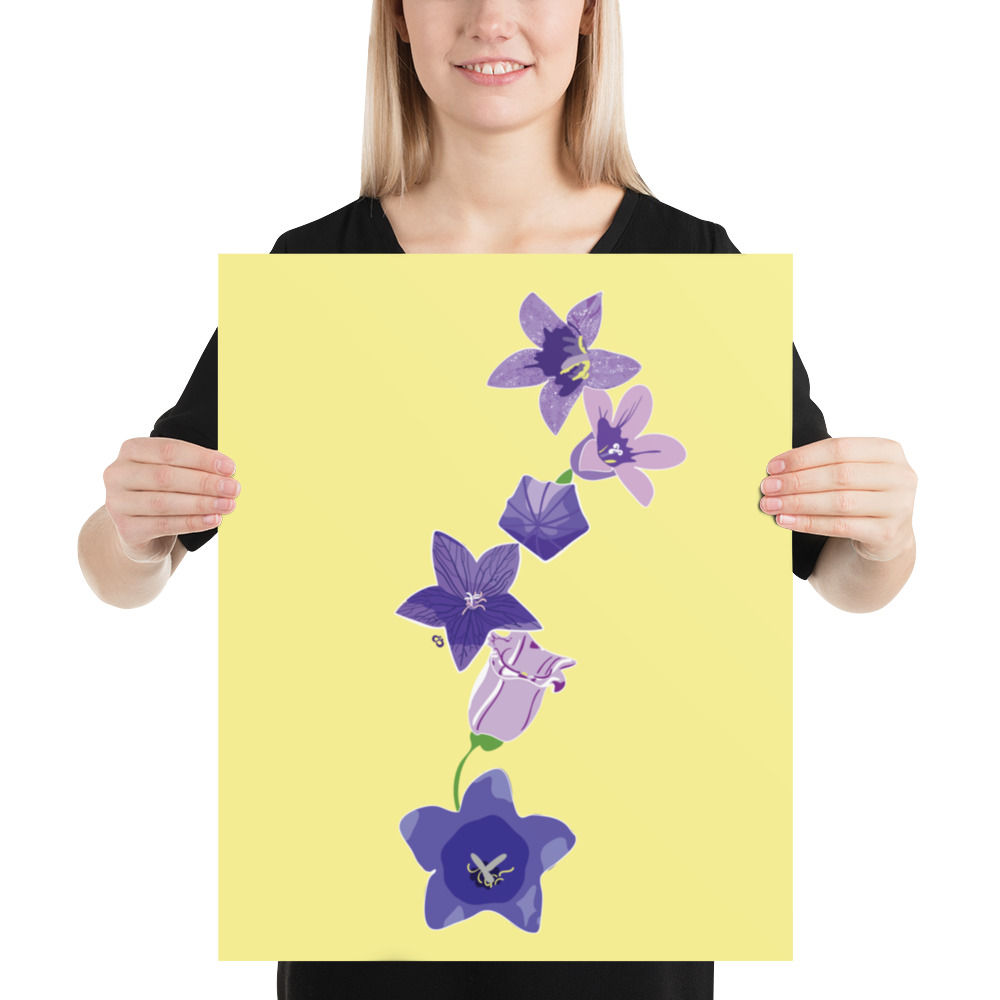 Bellflowers Stack Art Print