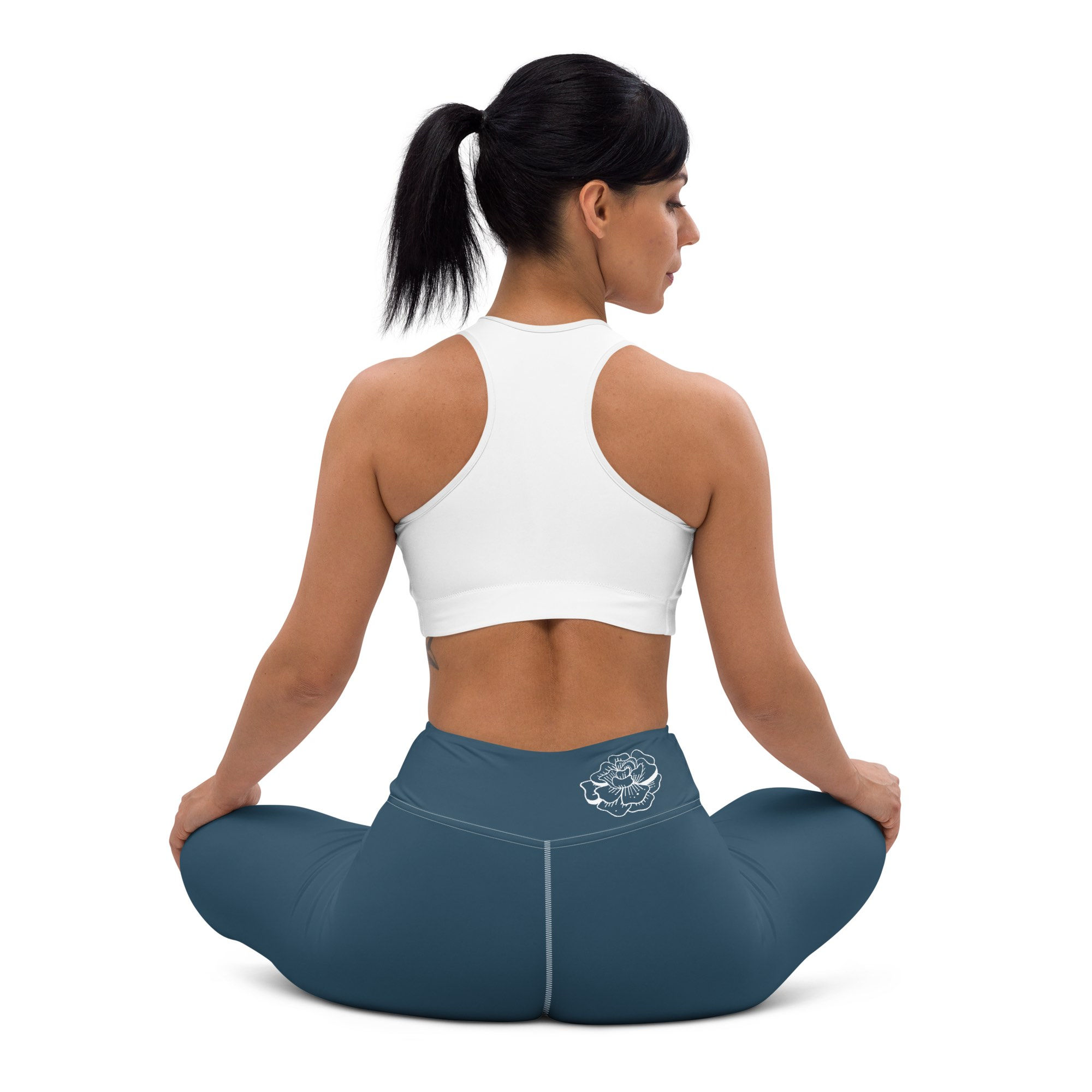 Breathable fabric Peacock Blue Yoga Pants