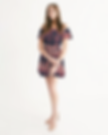 Pink Roses Off the Shoulder Dress full length