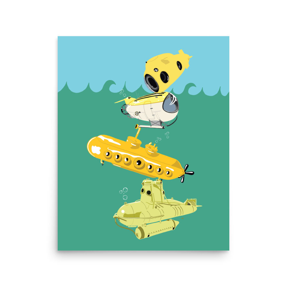 Yellow Submarine Stack Art Print large