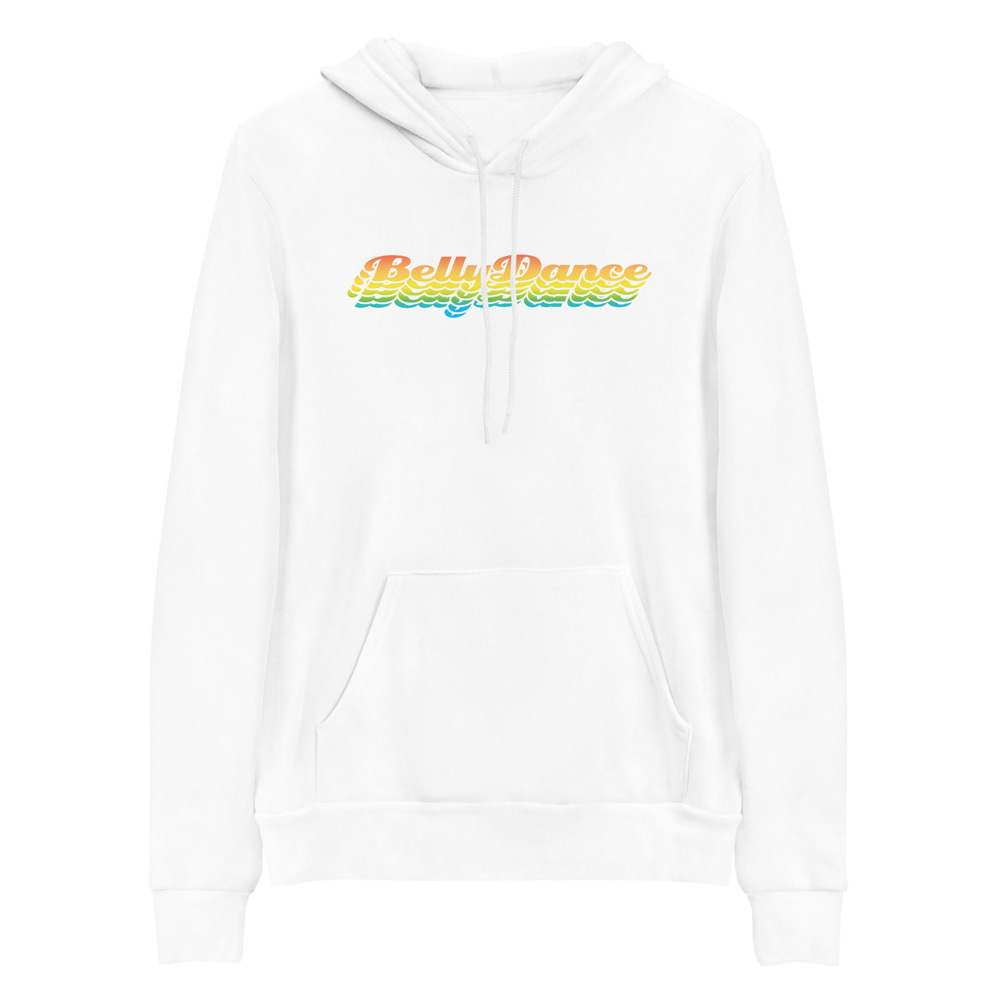 Bellydance Retro Fade Unisex Hoodie white
