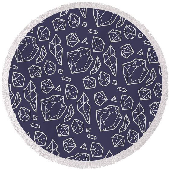 Bling Bling Round Beach Towel