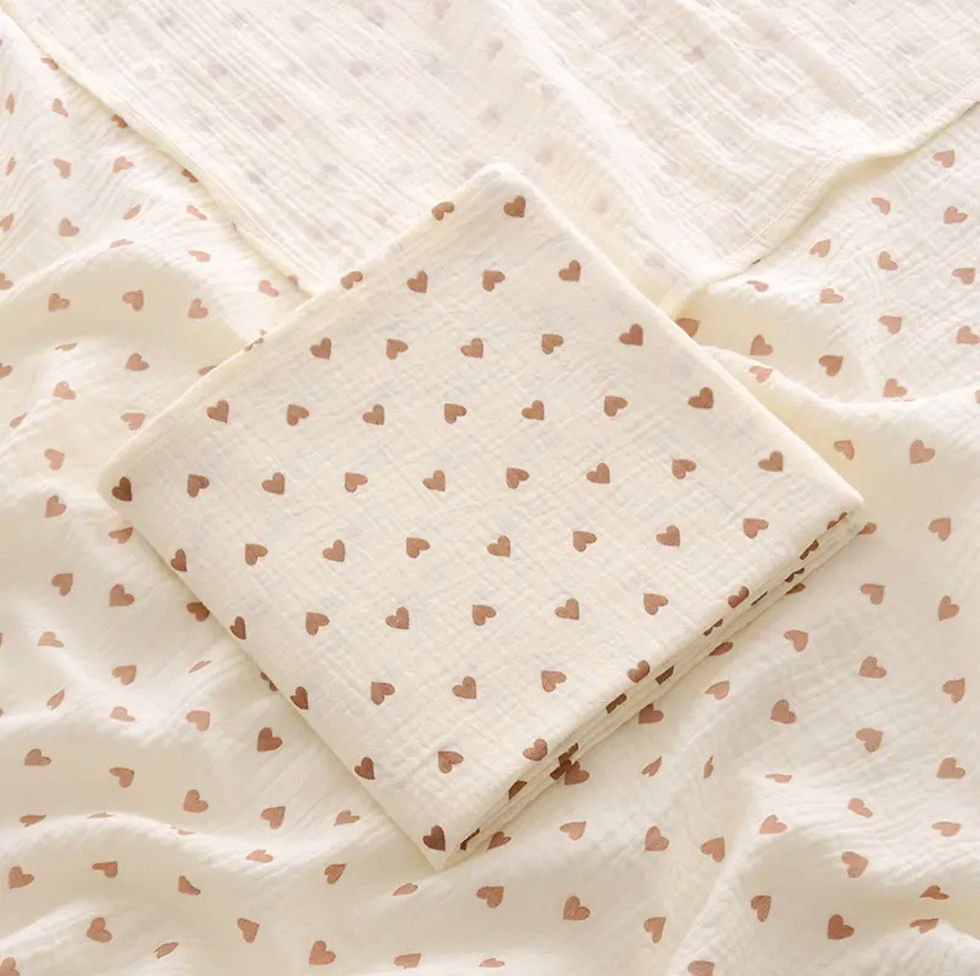 חיתול טטרה גדול דגם לבבות