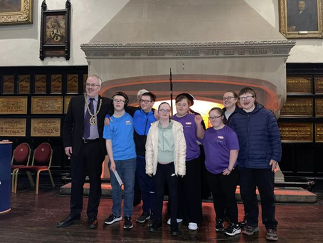 Members visit Town Hall for Rotary Club cheque presentation