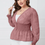 Thumbnail: Plus Floral Shirred Peplum Blouse