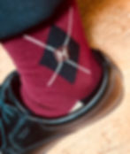 Thumbnail: Black Argyle Patterned with Patented Comfortable Cuff Mid-Calf Cushion Sock