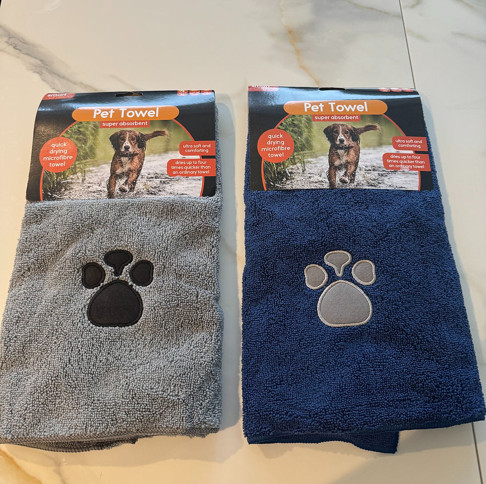 Microfibre Pet Towel Super Absorbent Pack of 2 for Dogs and Cats