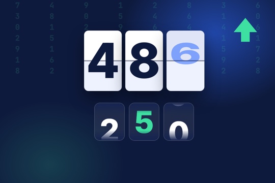 Animated Numbers banner
