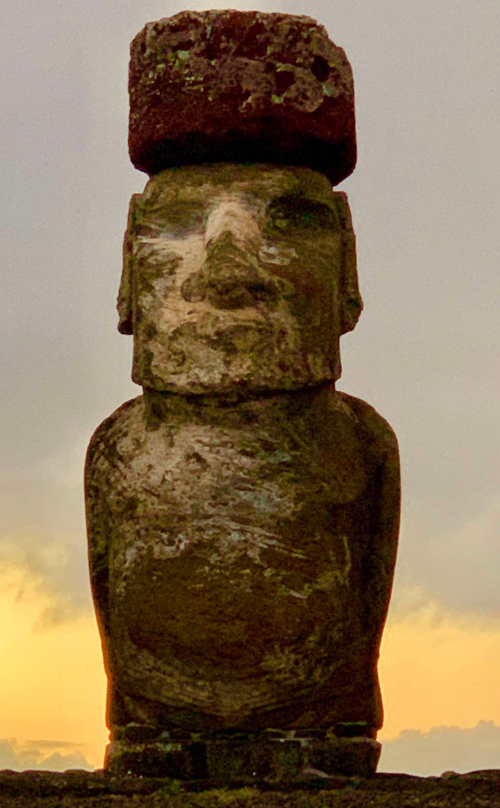 Moai from the Ahu Tongariki platform, Rapa Nui, Easter Island